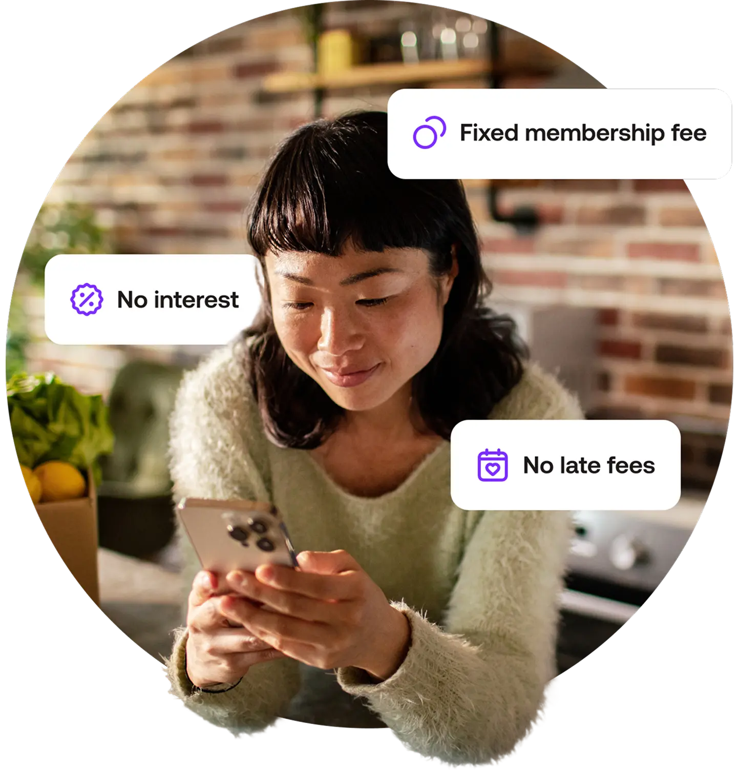 Photo of a woman checking her phone